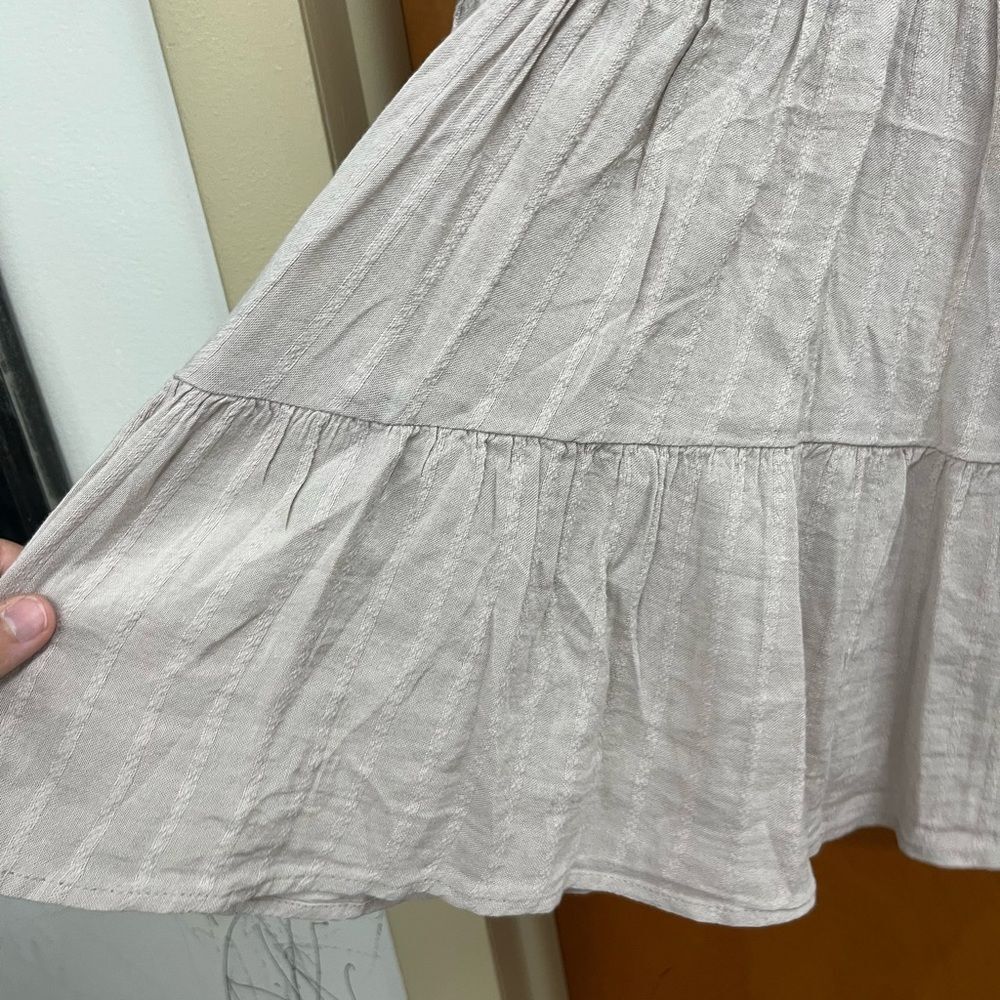 Torrid Beige lace tiered faux Wrap Blouse - Picture 7 of 8